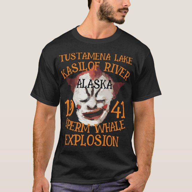 Camiseta Sperm Whale Explosion TUSTAMENA LAKE ALASKA (Frente)