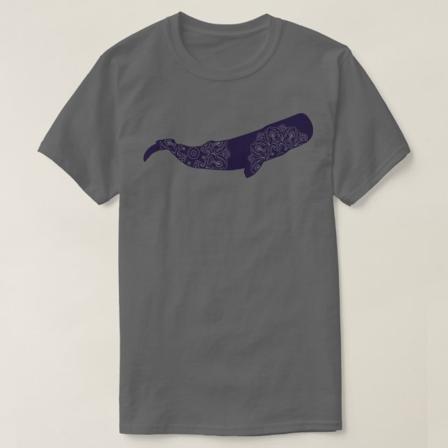 Camiseta Sperm Whale Mandala (Frente do Design)
