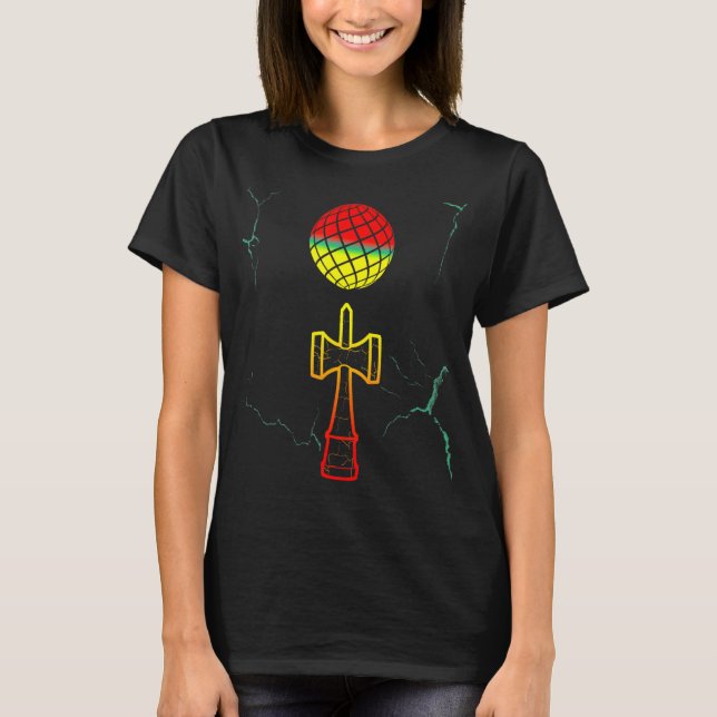 Camiseta Sphere Kendama Skill Toy rachado (Frente)