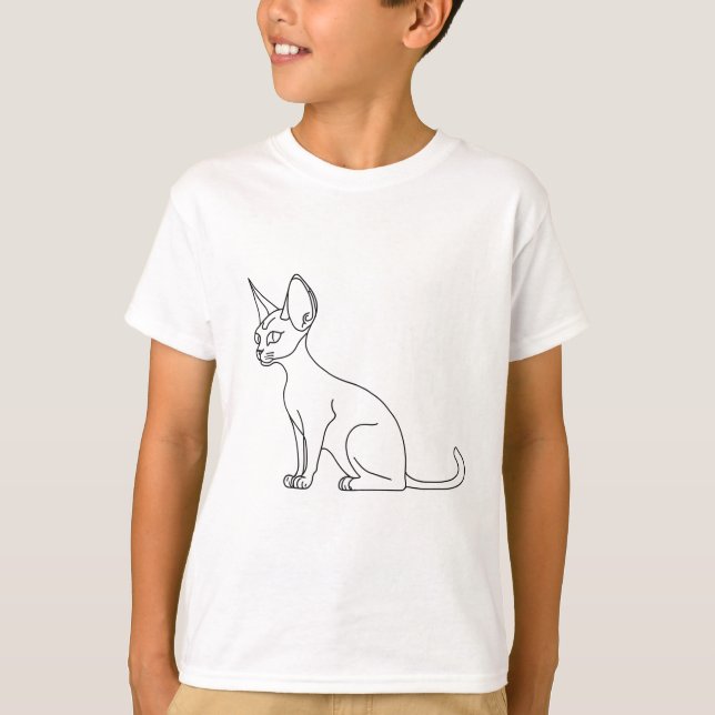 Camiseta sphinx cat tee shirt children  (Frente)