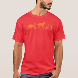 Camiseta Sphyn Cat Heartbeat Pumpkin Dia de as Bruxas engra