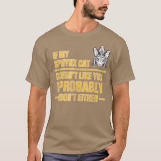 Camiseta Sphyn Cat não gosta