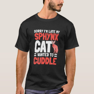 Camiseta Sphynx Cat Cuddle Breeder Pet Animal