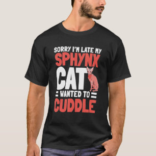 Camiseta Sphynx Cat Cuddle Breeder Pet Animal