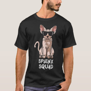Camiseta Sphynx Cat Engraçado Gato Lover Óculos de sol melh