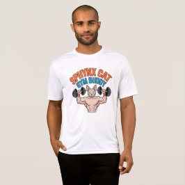 Camiseta Sphynx Cat Gym Buddy Muscular Cartoon Art