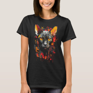 Camiseta Sphynx Cat Lover Proprietário do Gótico Escuro Dea