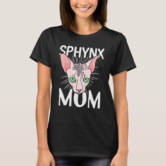 Camiseta sphynx cat mom  Hairless Breed Sphynx Kitten (Frente)