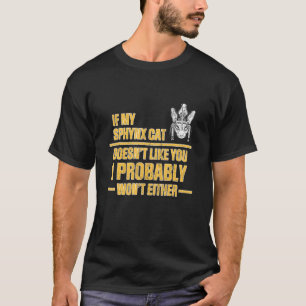 Camiseta Sphynx Cat Não Gosta