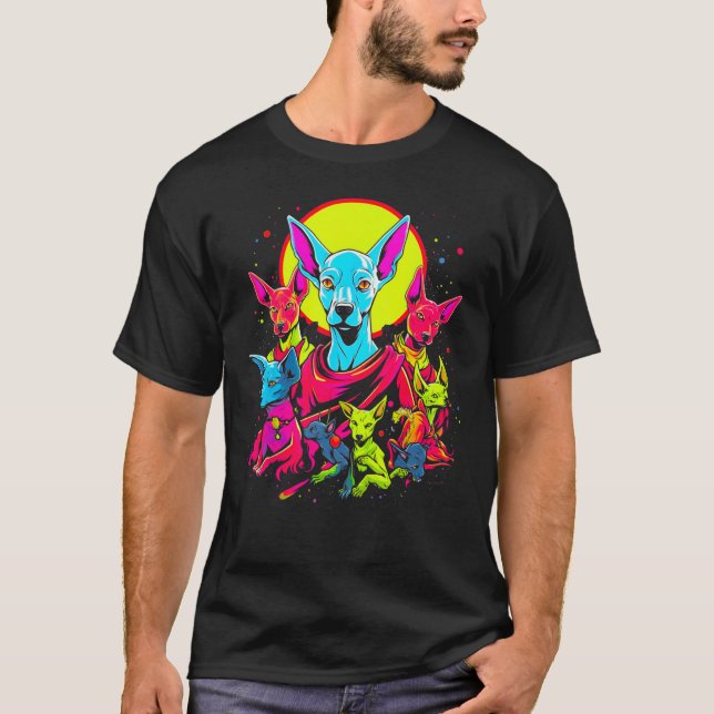 Camiseta Sphynx Hairless Cat Abstract Art (Frente)