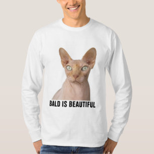Camiseta Sphynx Hairless Cat BALD É BONITA T-shirts
