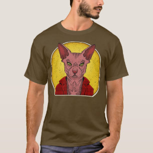 Camiseta Sphynx Hairless Cat Tattoo Vintage Sphinx Legal Sa