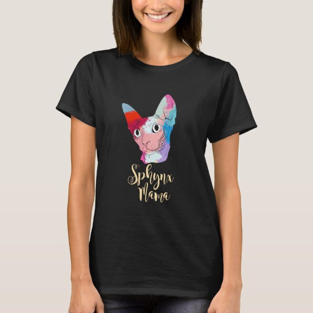 Camiseta Sphynx Mama Hairless Cat Mãe Womenu2019s Mp (Frente)