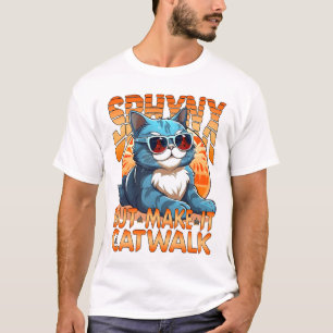 Camiseta Sphynx, mas faça-o andar