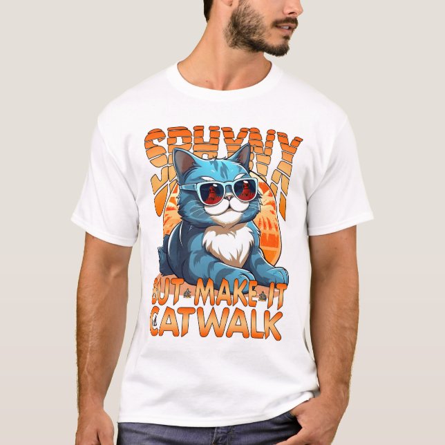 Camiseta Sphynx, mas faça-o andar (Frente)