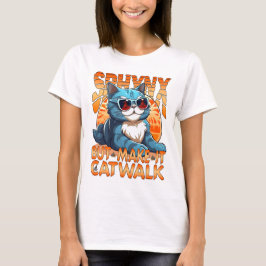 Camiseta Sphynx, mas faça-o andar. T-shirts e toques