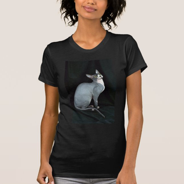 Camiseta Sphynx, preto & branco (Frente)