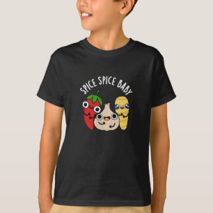 Camiseta Spice Spice Bebê Comida giro Pun Dark BG