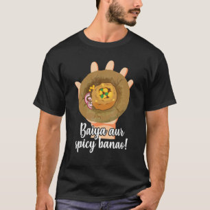 Camiseta Spicy Pani Puri Hindi Citação Índia Paquistão Comi