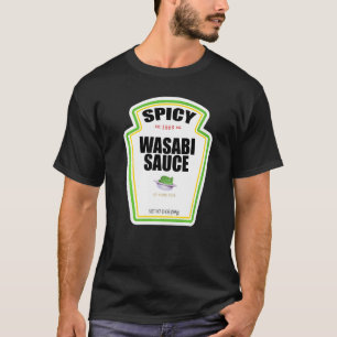 Camiseta Spicy Wasabi Molce Rótulo de Frasco Halloween