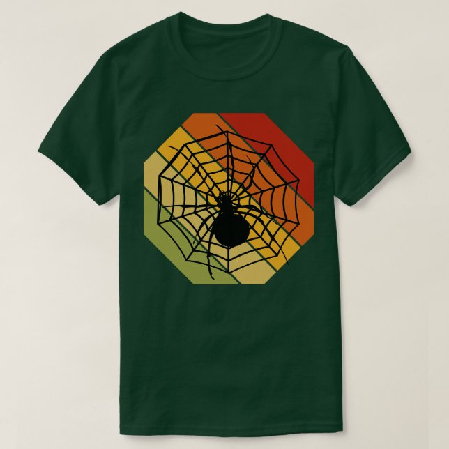 Camiseta Spider Cobweb Retro (Frente do Design)
