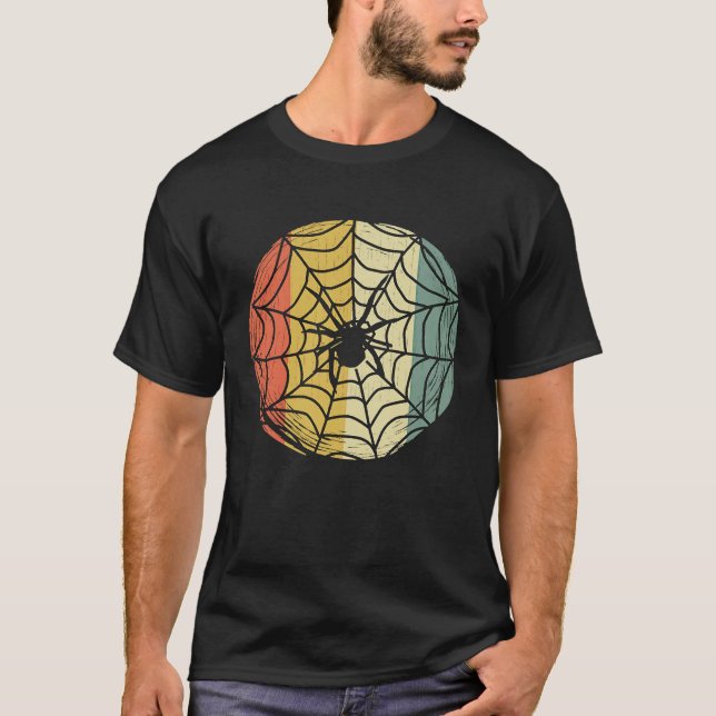 Camiseta Spider Costume Tarantula Cobweb Retro Halloween (Frente)