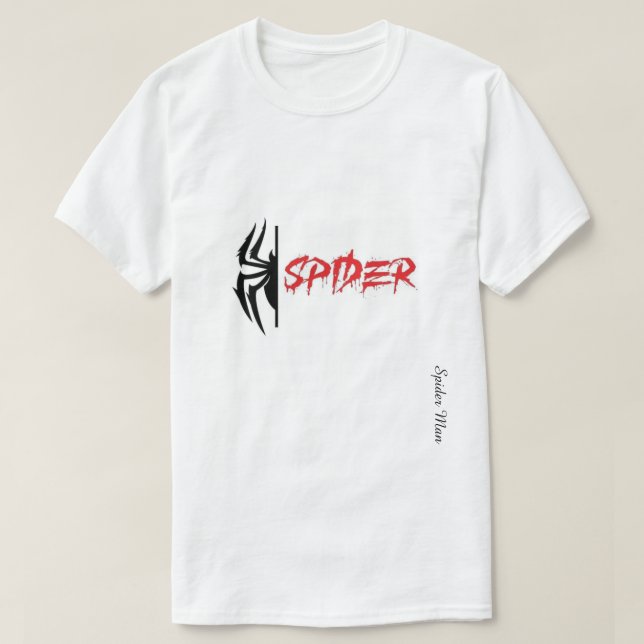 Camiseta Spider Graphic Unisex T-Shirt – Typography Mix (Frente do Design)
