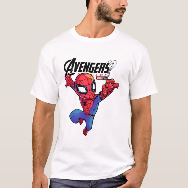 Camiseta Spider-Man – Chibi Marvel Superhero Art (Frente)
