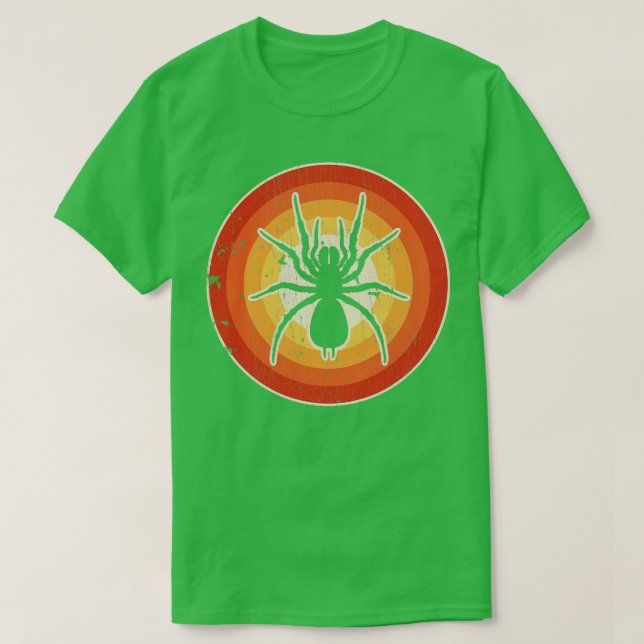 Camiseta Spider Sunset Retro para Homens Meninas Crianças (Frente do Design)