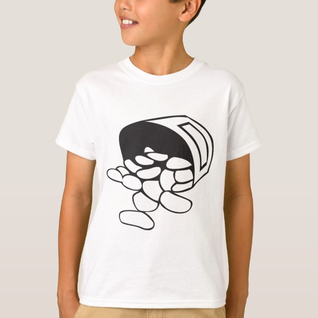 Camiseta Spilled Beans Black and White Outline (Frente)