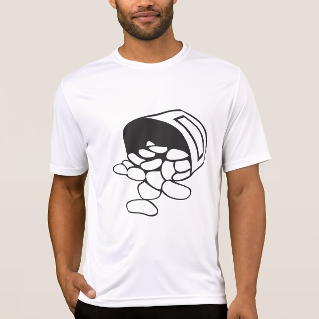 Camiseta Spilled Beans Black and White Outline (Frente)