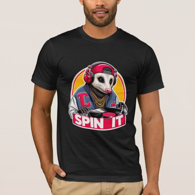 CAMISETA SPIN IT-OPOSSUM DJ (Frente)