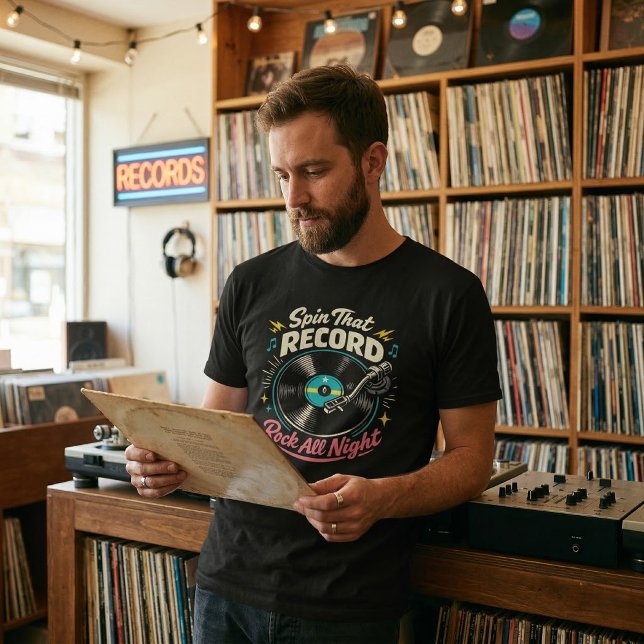 Camiseta Spin That Record (Criador carregado)