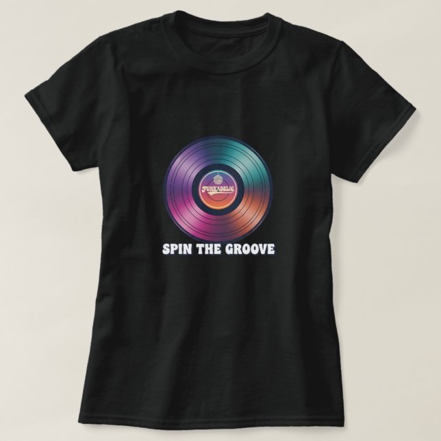 Camiseta Spin the groove (Frente do Design)
