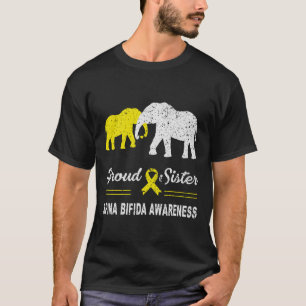 Camiseta Spina Bifida Consciência Engraçada Elefante Irmã A