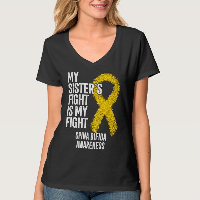 Camiseta Spina Bifida My Sister's Fight Is My Fight Spina B (Frente)