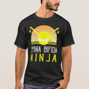 Camiseta Spina Bifida Ninja Vintage Yellow Awarement Suppo