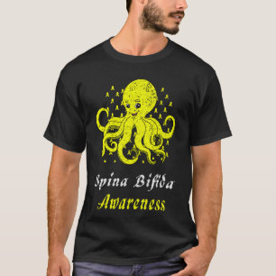 Camiseta Spina Bifida Sensibilização Engraçada Octopus Amar