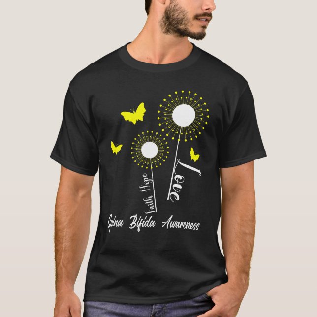 Camiseta Spina Bifida Sensibilização Fé Esperança Ama Dande (Frente)