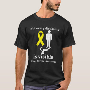 Camiseta Spina Bifida Sensibilização Mês Suporte a Fita