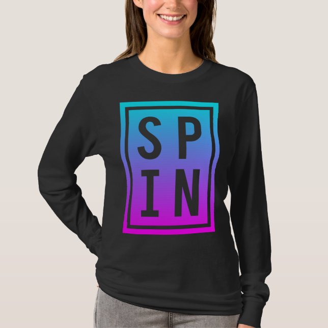 Camiseta Spinning Class Saying Spin Workout Exercise Bike F (Frente)