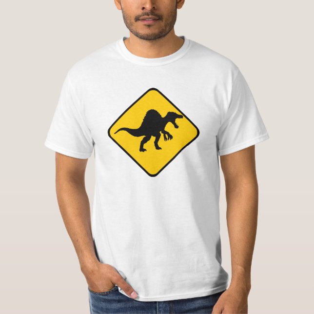 Camiseta Spinosaurus de advertência (Frente)