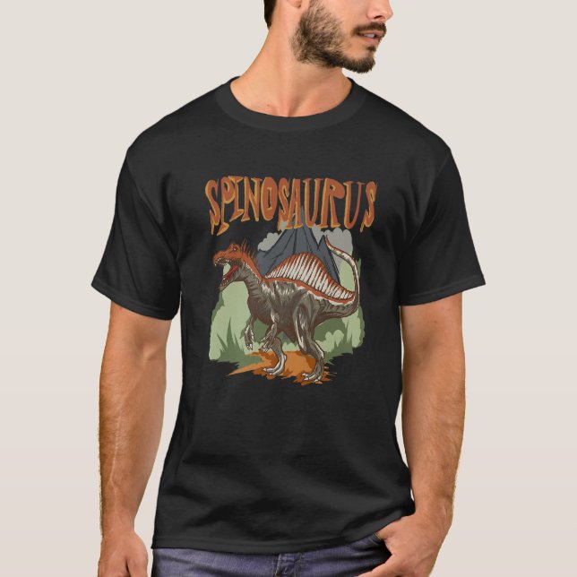Camiseta Spinosaurus  Dino  Dinosaur Identification (Frente)