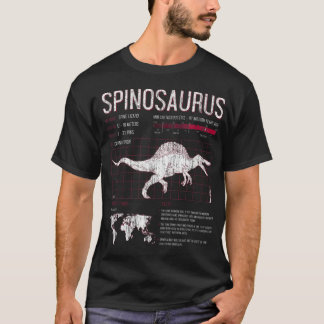 Camiseta Spinosaurus Dinosaur Facts T Shirt Mens Womens Kid
