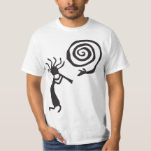 Spiral Petroglicphs Kokopelli T-Shirt