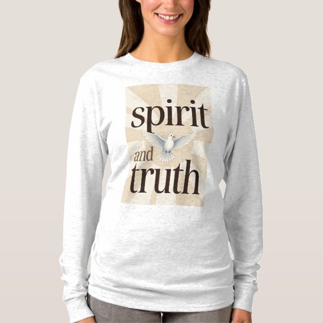 Camiseta Spirit and Truth Christian Women's Long Sleeve Tee (Frente)