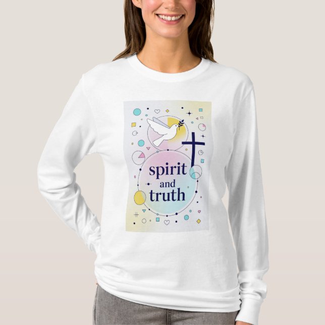Camiseta Spirit and Truth Christian Women's Long Sleeve Tee (Frente)