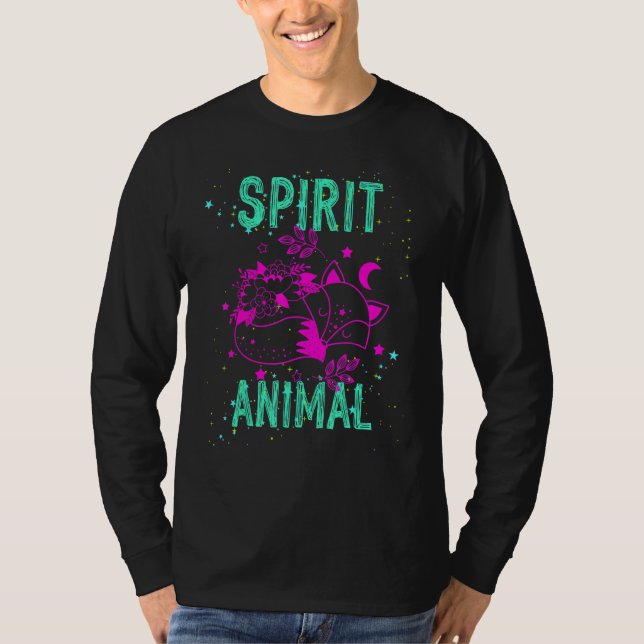 Camiseta Spirit Animal Fox Lover Pink Animals Comfort Cute  (Frente)