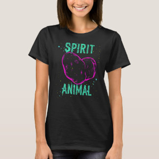 Camiseta Spirit Animal Potato Lover Pink Engrenado Cujo con