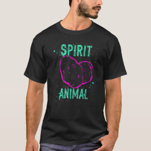 Camiseta Spirit Animal Potato Lover Pink Funny Comfort Cute